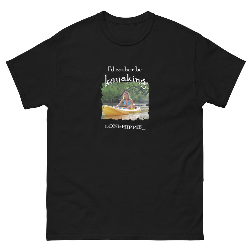 Rather Be Kayaking Men's heavyweight tee