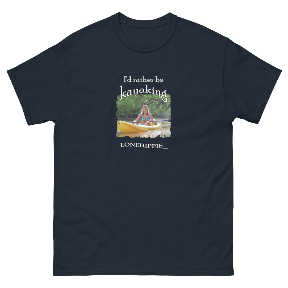 Rather Be Kayaking Men's heavyweight tee