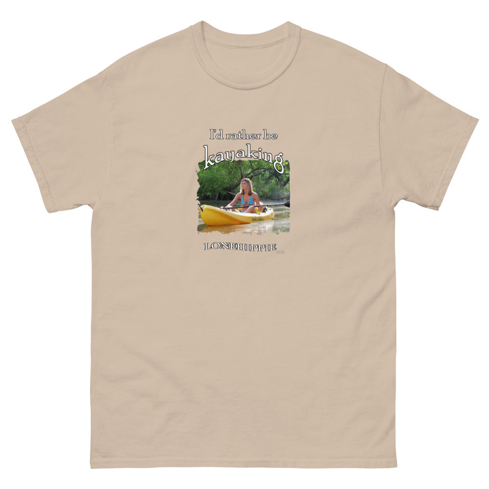 Rather Be Kayaking Men's heavyweight tee