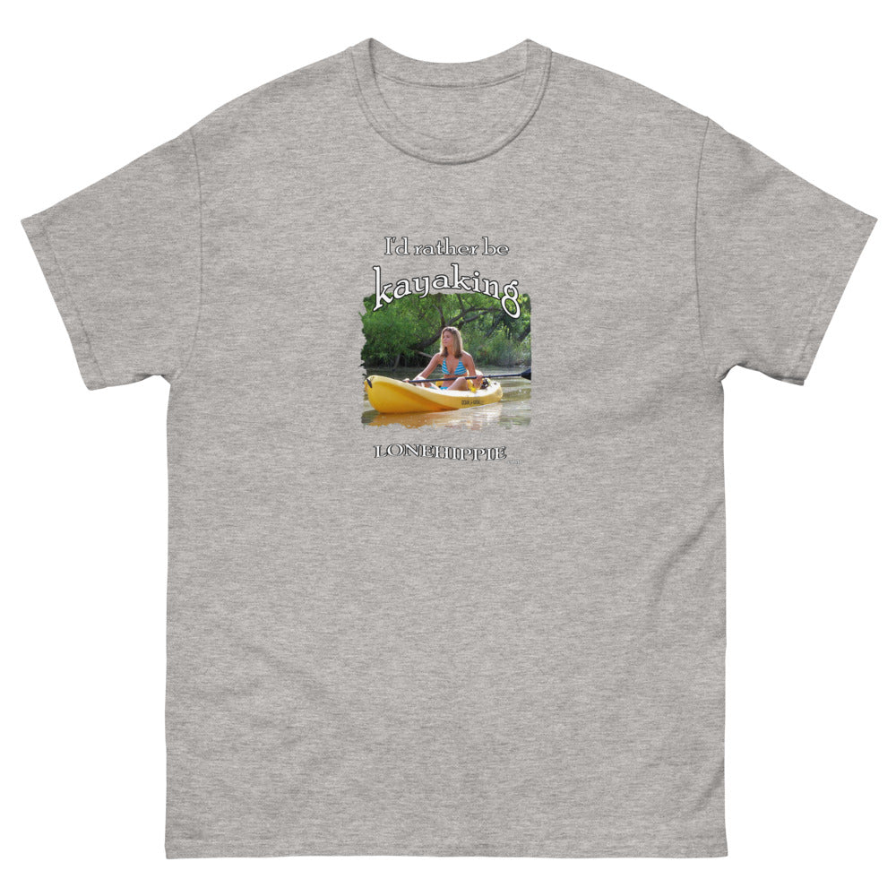 Rather Be Kayaking Men's heavyweight tee