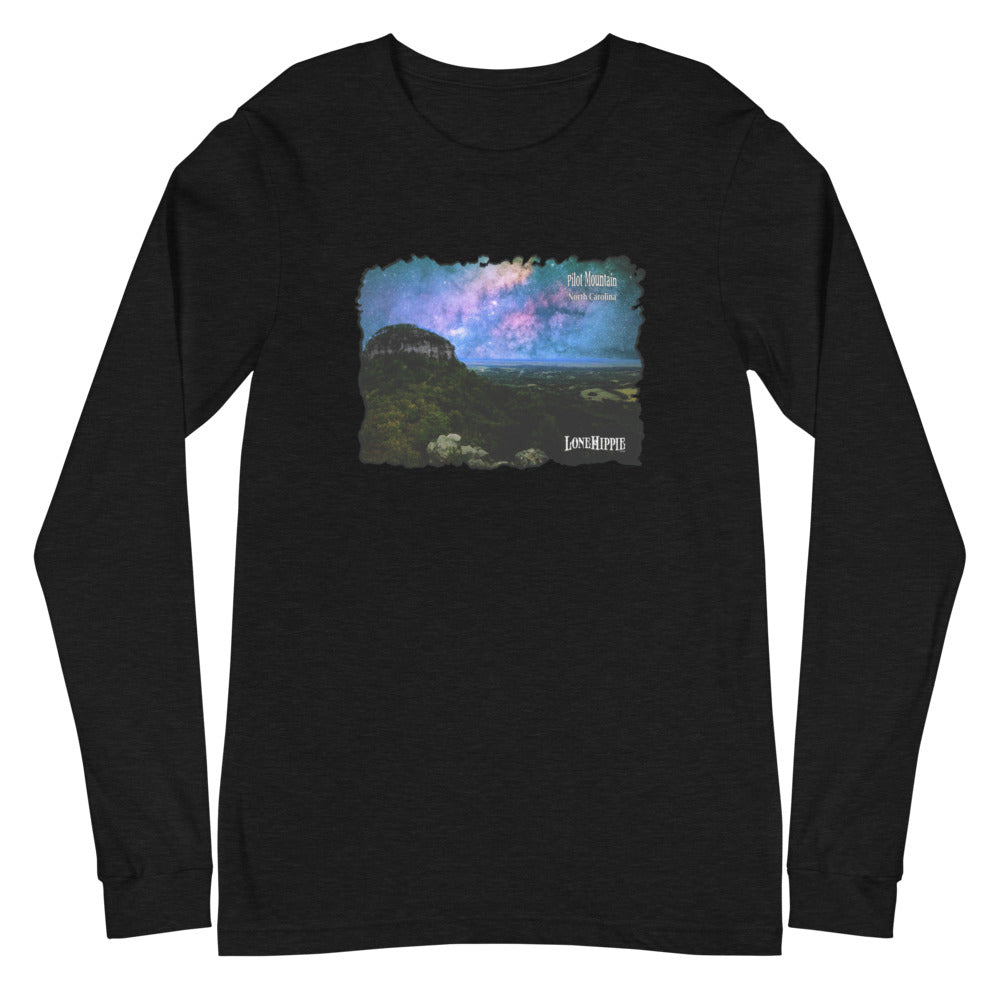 Pilot Mountain Milky Way Unisex Long Sleeve Tee