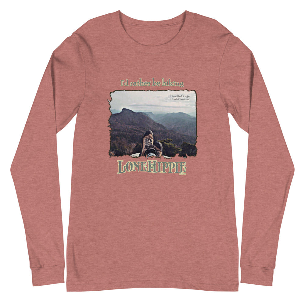 Rather Hike Boots Unisex Long Sleeve Tee