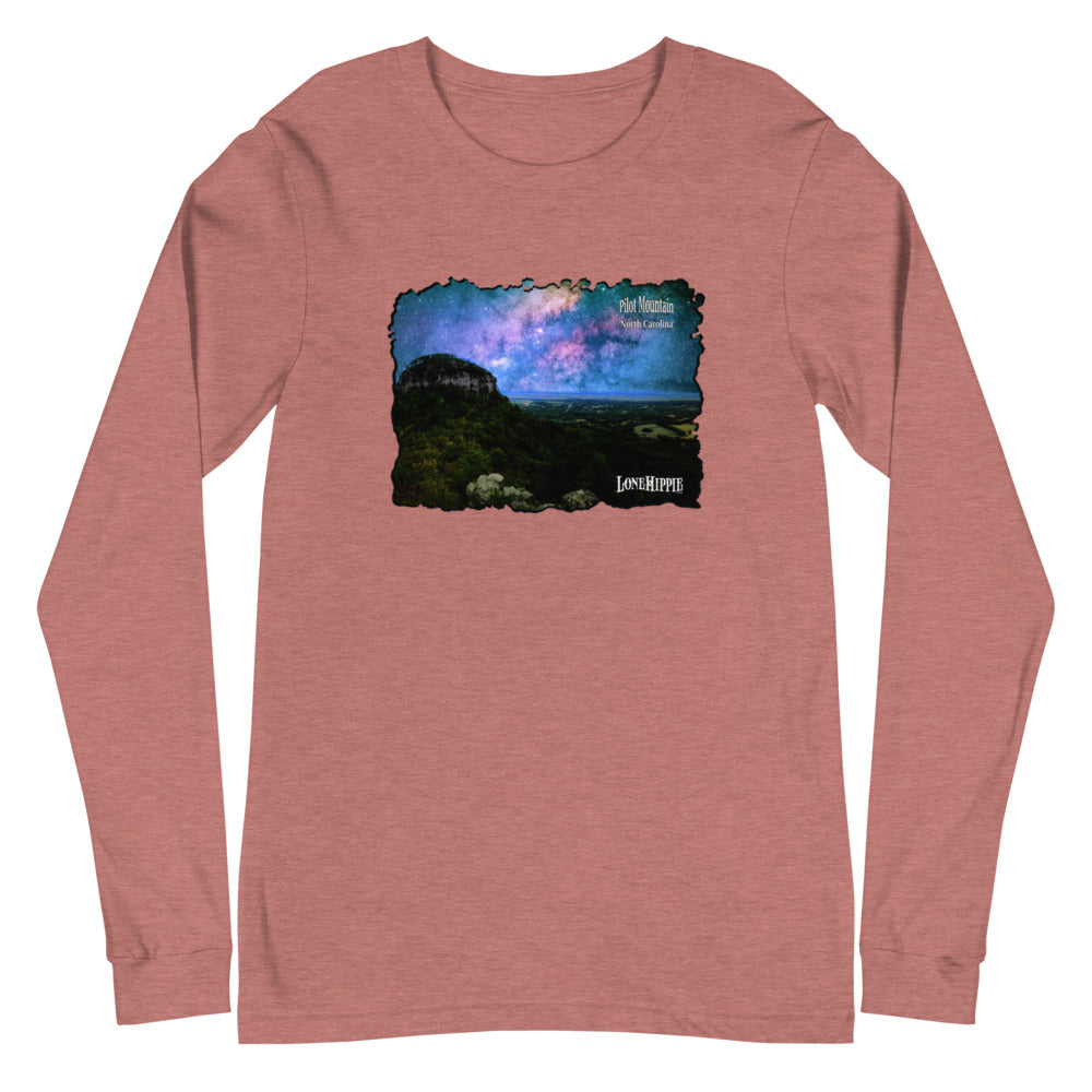 Pilot Mountain Milky Way Unisex Long Sleeve Tee