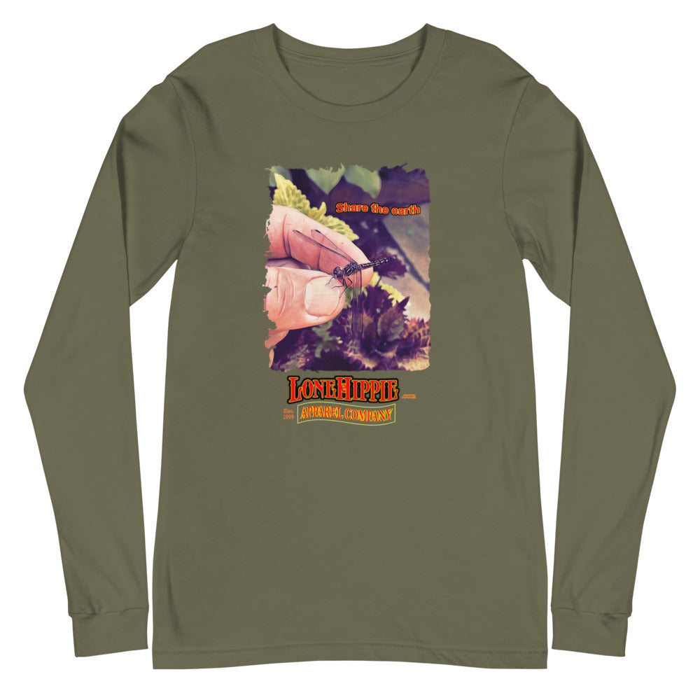 Share the Earth Dragonfly Unisex Long Sleeve Tee