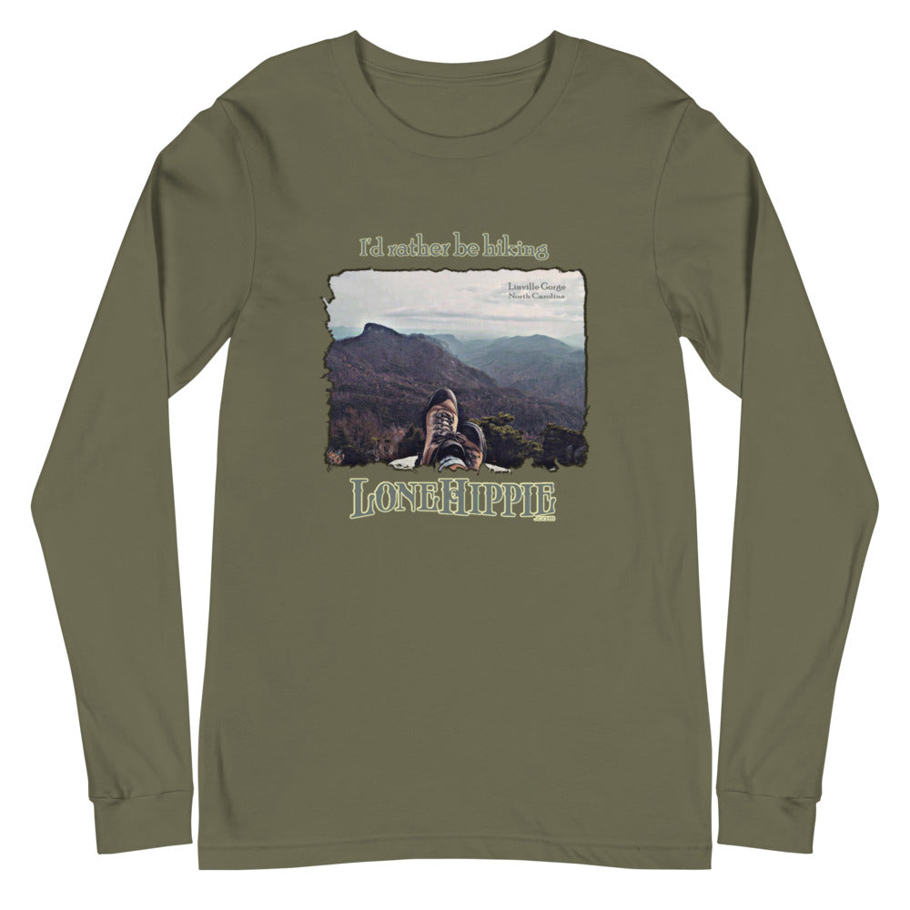 Rather Hike Boots Unisex Long Sleeve Tee