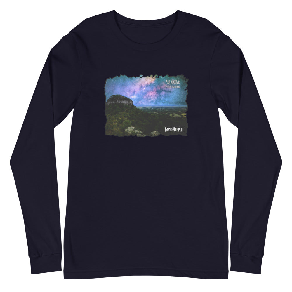 Pilot Mountain Milky Way Unisex Long Sleeve Tee