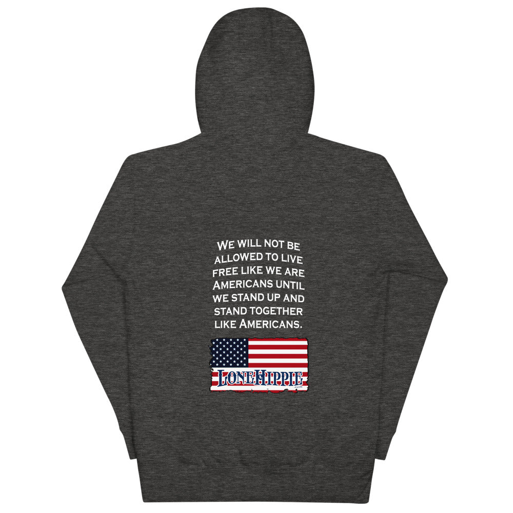 Stand up and together front and back Unisex Hoodie