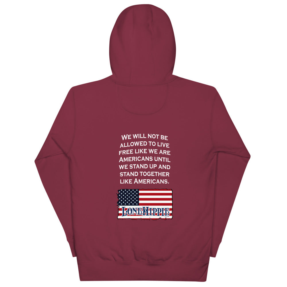 Stand up and together front and back Unisex Hoodie