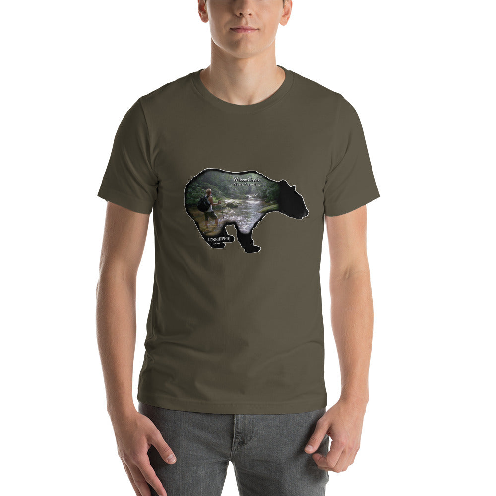 Wilsons Creek Hiking Bear Short-Sleeve Unisex T-Shirt