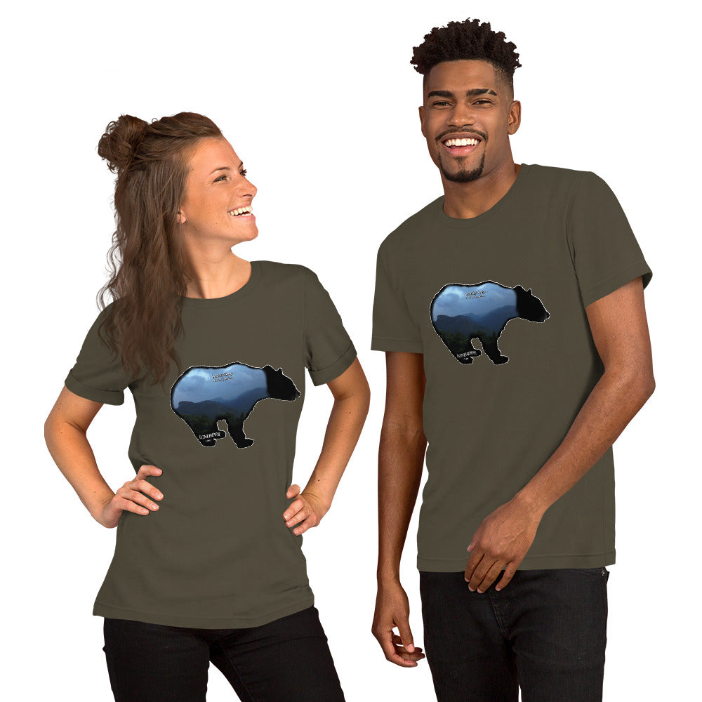 Linville Gorge Bear Short-Sleeve Unisex T-Shirt