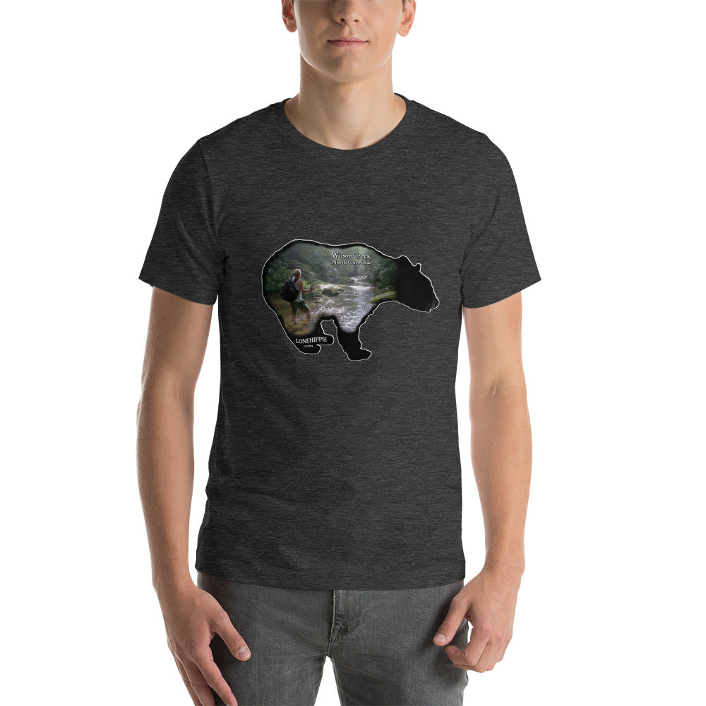 Wilsons Creek Hiking Bear Short-Sleeve Unisex T-Shirt