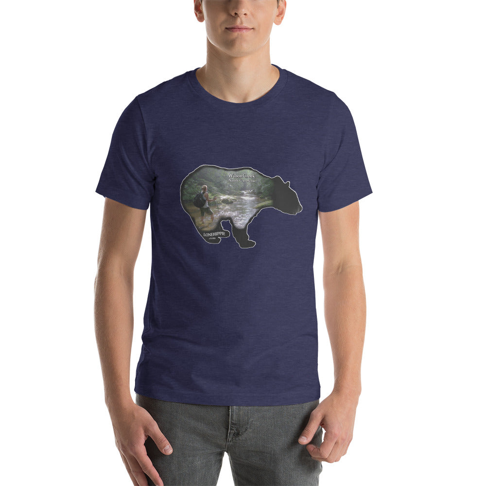 Wilsons Creek Hiking Bear Short-Sleeve Unisex T-Shirt