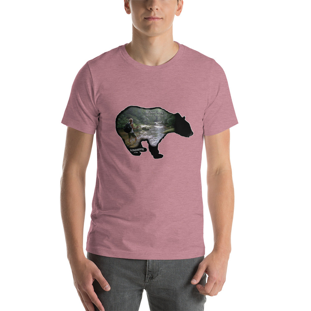 Wilsons Creek Hiking Bear Short-Sleeve Unisex T-Shirt