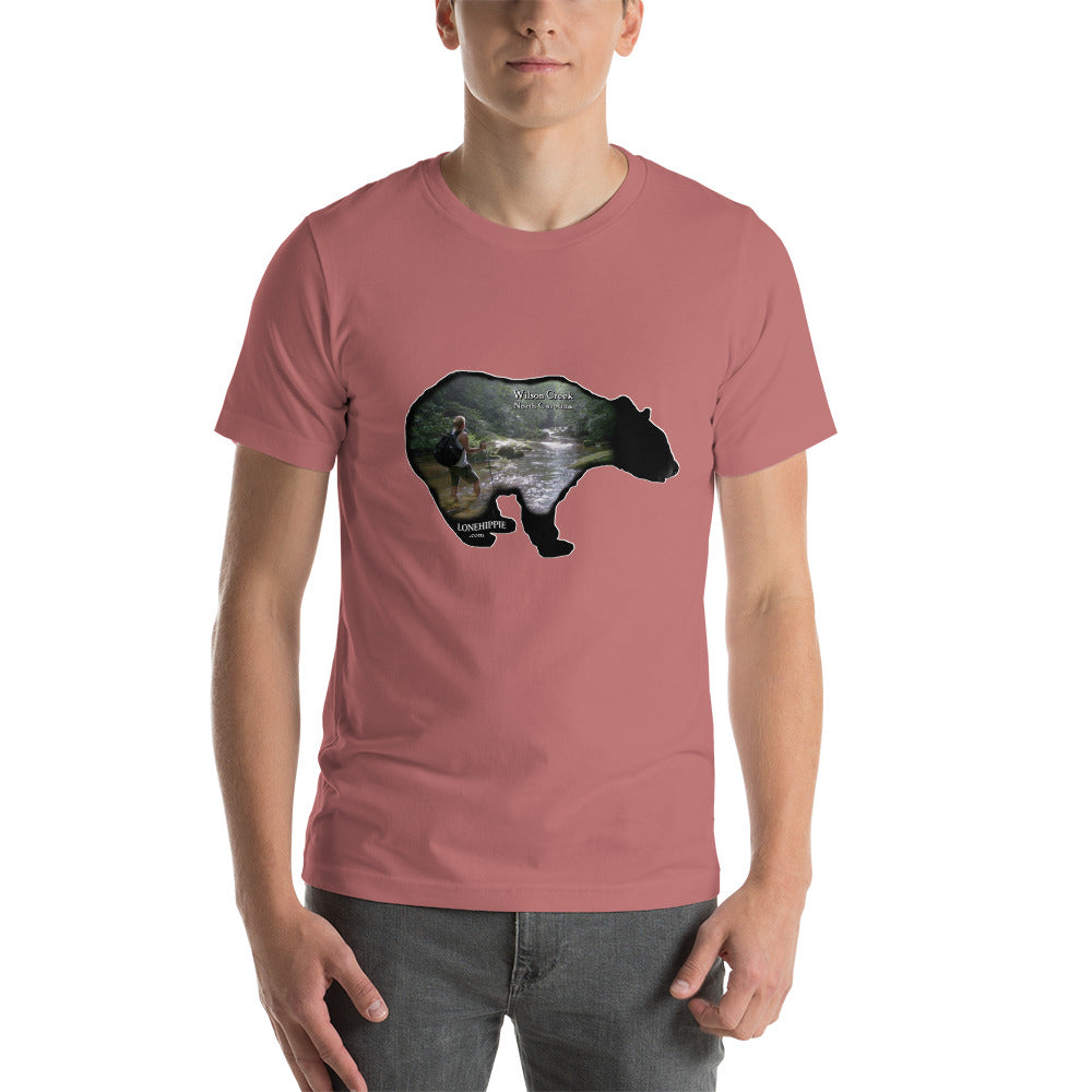 Wilsons Creek Hiking Bear Short-Sleeve Unisex T-Shirt