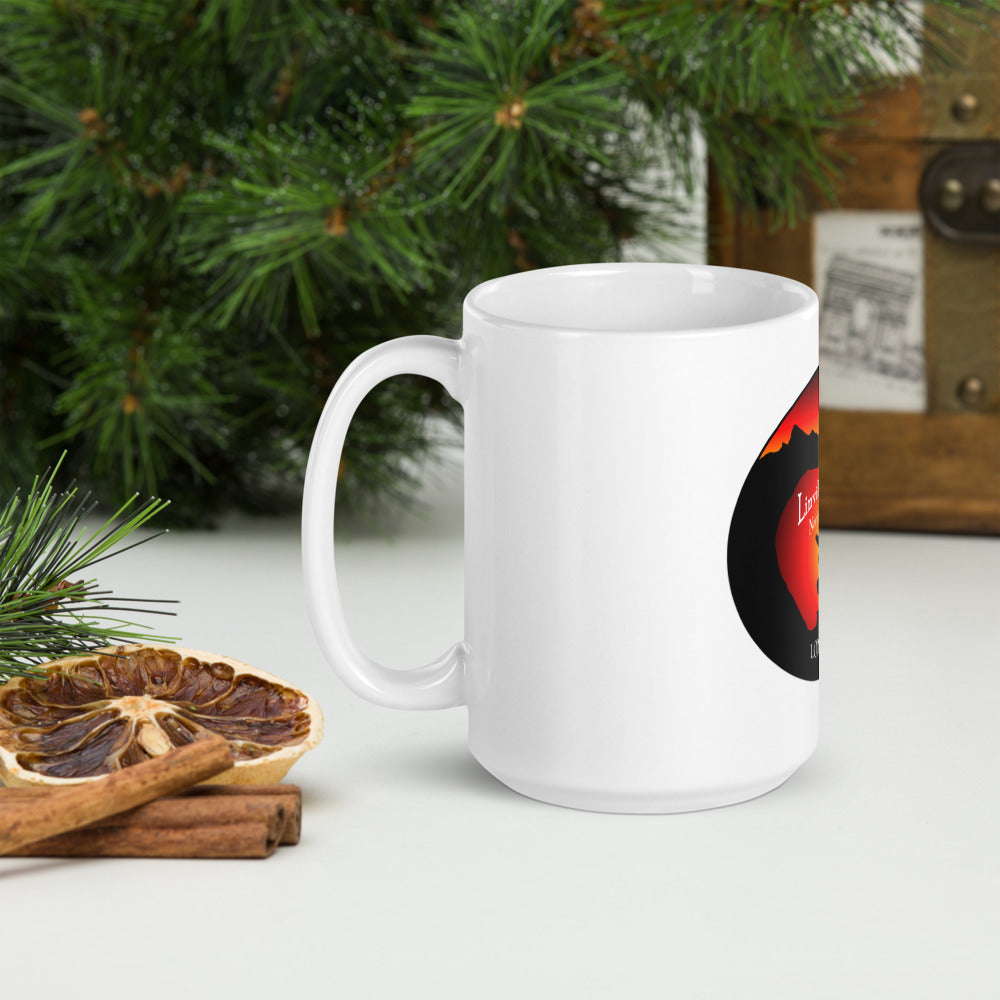 Nature Church White glossy mug