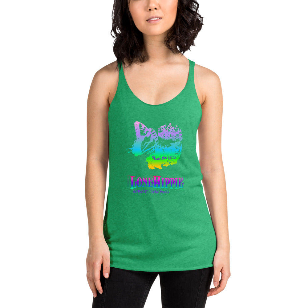 Share the Earth Butterfly Women's Racerback Tank